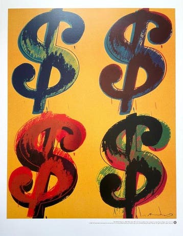 Andy Warhol (after) - 4$ - Offset lithography- TeNeues