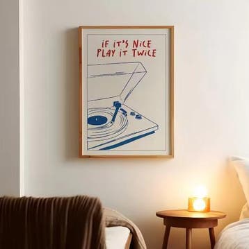 Retro Groovy Muziek Poster op Canvas voor Wanddecoratie, Verzenden, Nieuw