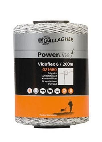 Gallagher Vidoflex 6 PowerLine schrikdraad wit – 200m, Ophalen of Verzenden, Nieuw