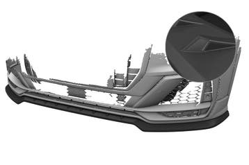 Cup spoilerlip met ABE voor Audi SQ2 (GA) CSL839-L, Auto-onderdelen, Verzenden, Nieuw