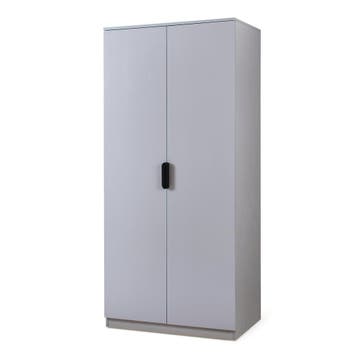 Kledingkast Eiselfing 176x80x52 cm grijs [en.casa], Huis en Inrichting, Kasten | Kledingkasten, Verzenden, Nieuw