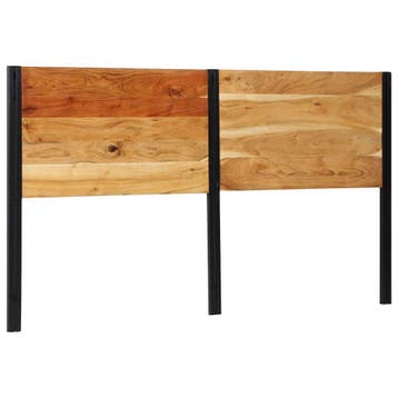 vidaXL Hoofdeinde 180 cm massief hout acaciahout en ijzer, Huis en Inrichting, Verzenden, Nieuw, Bruin, Hout