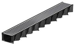 Hexaline kunststof goot inclusief verzinkt rooster, lengte 1, Doe-het-zelf en Verbouw, Buizen en Afvoer, Ophalen of Verzenden