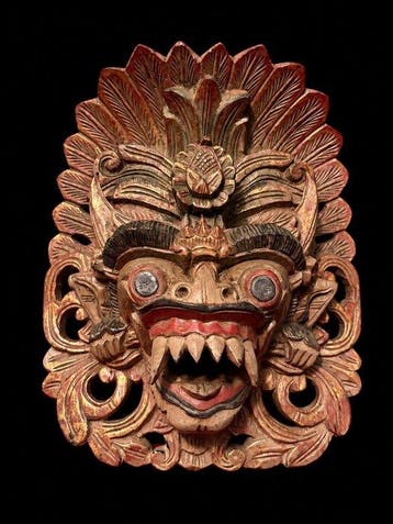 Balinees waakmasker - Hout - 21e eeuw