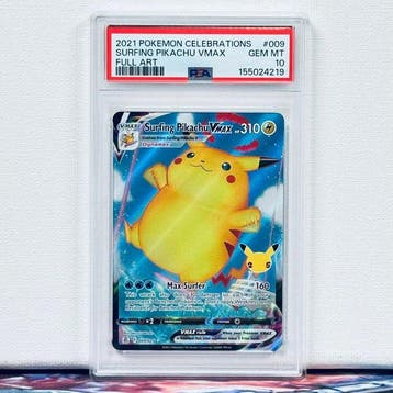 Pokémon Graded card - Surfing Pikachu VMAX #009 2021 Pokemon, Nieuw