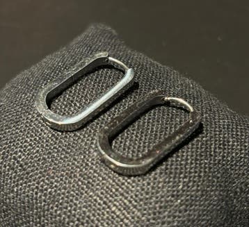 No-Fade Zilver-Stijl Hypoallergene Rechthoekige Oorbellen, Sieraden, Tassen en Uiterlijk, Oorbellen, Overige materialen, Hangers