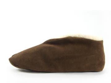 Spaanse sloffen bernardino mokka 100% wol, Nieuw