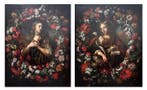 Scuola fiamminga-italiana (XVII) - Santa penitente e San