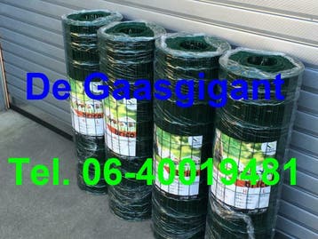 Tuingaas groen geplastificeerd 60 tot 150 cm., Tuin en Terras, Gaas en Draad, Verzenden, Nieuw, 20 meter of meer, Gaas