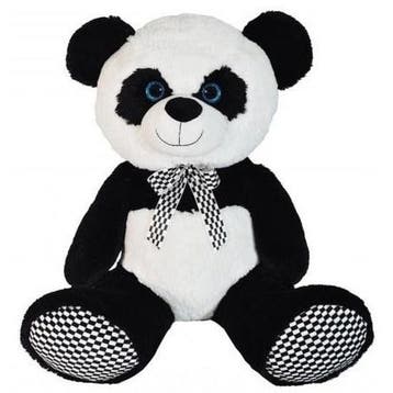 Grote pluche panda knuffel - beer - 70 cm - strikje, Verzenden, Nieuw