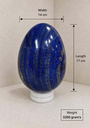 Ei - Hoogte: 17 cm - Breedte: 14 cm- 3350 g - (1), Verzamelen