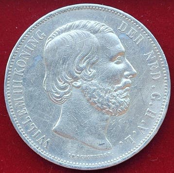 Nederland. Willem III. 2 1/2 Gulden 1873 (Zonder