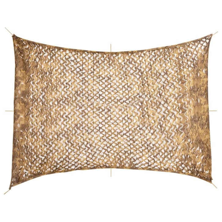 vidaXL Camouflagenet met opbergzak 516x400 cm zandkleurig, Sport en Fitness, Schietsport-accessoires, Nieuw, Verzenden