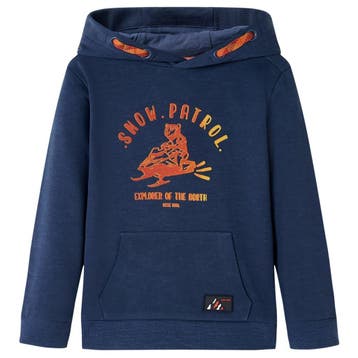 vidaXL Kindertrui met capuchon 116 gemêleerd marineblauw en, Verzenden, Nieuw
