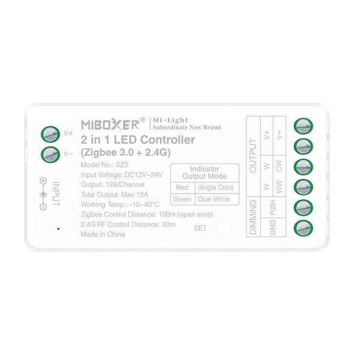 MiBoxer SZ2 ledcontroller - 2-in-1 - Zigbee 3.0 en RF, Hobby en Vrije tijd, Elektronica-componenten, Verzenden