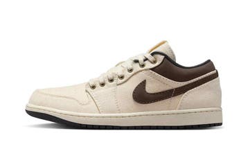 Jordan 1 Low Premium Pale Ivory Off Noir Baroque Brown, Nieuw