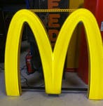 McDonalds Reclamebord met Licht - Origineel, Ophalen, Gebruikt