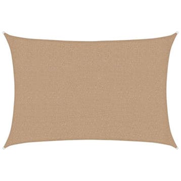 HDPE Schaduwdoek Rechthoek | Tweedekansje | OP=OP, Tuin en Terras, Schaduwdoeken, Ophalen of Verzenden, Zo goed als nieuw