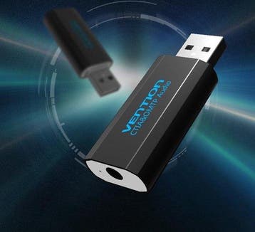 3D USB externe geluidskaart naar 3.5mm audio microfoon AUX a, Verzenden, Nieuw