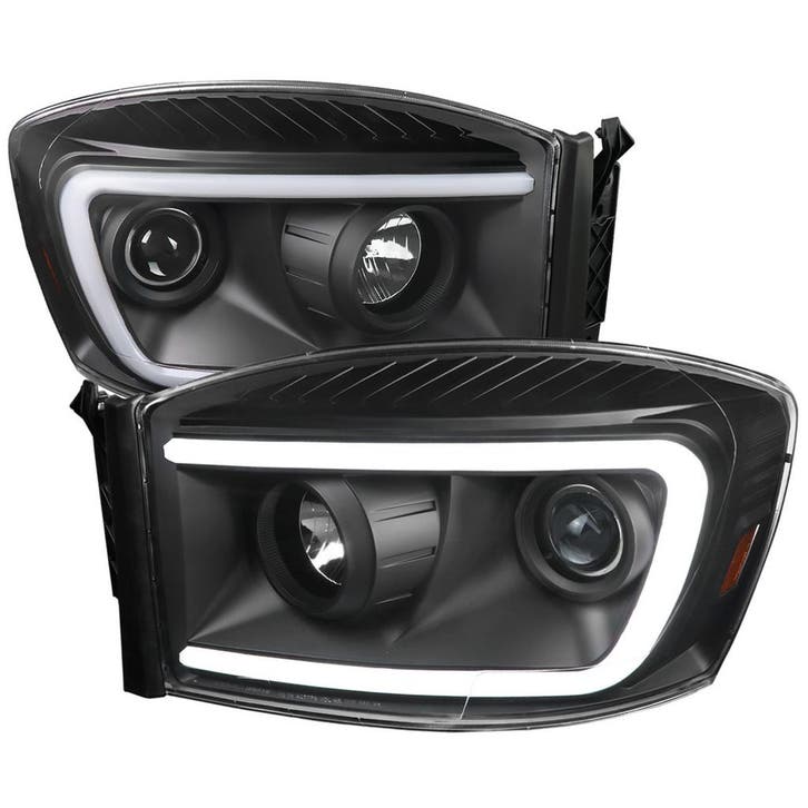 SK-Import Koplampen Black Housing Dodge Ram, Auto-onderdelen, Verlichting, Nieuw, Dodge, Ophalen of Verzenden