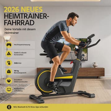 Indoor Hometrainer Fiets met Smart APP & LCD Display - Stil, Sport en Fitness, Verzenden, Nieuw