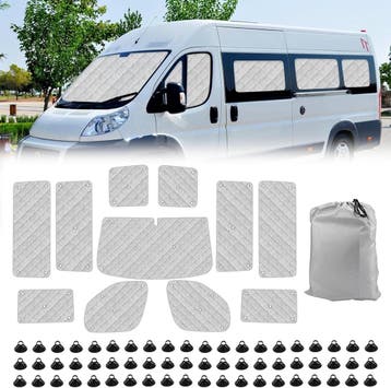 Camper Zonwering Set | Tweedekansje | 99% UV | OP=OP, Ophalen of Verzenden, Nieuw