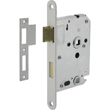Woningbouw toilet-/badkamerslot wit 63/8 mm - voor binnen..., Ophalen of Verzenden, Nieuw, Overige materialen, Slot