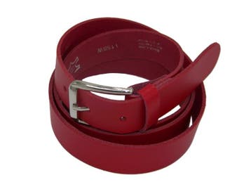 Extra lange rode 100% Leren kwaliteits riem 3cm breed, Verzenden, Nieuw
