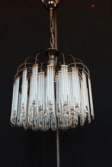 Kroonluchter - Kristal, Messing, Glas - luster waterval