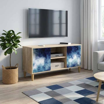 vidaXL Tv-meubel RAALTE 102 x 33 x 50 cm Sonoma Bewerkt hout, Minder dan 50 cm, Verzenden, Nieuw, Minder dan 100 cm