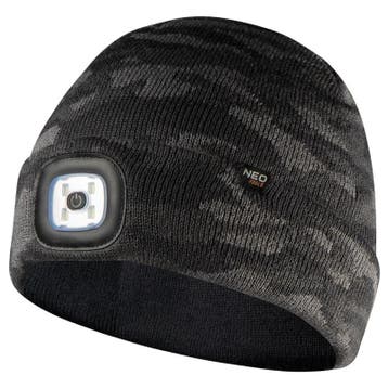 Camo muts met LED - USB oplaadbaar - 180 lumen, Ophalen of Verzenden, Nieuw