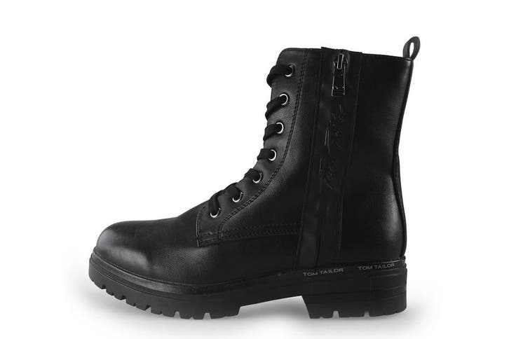 Tom Tailor Veterboots in maat 38 Zwart, Kleding | Dames, Schoenen, Zwart, Zo goed als nieuw, Overige typen, Verzenden
