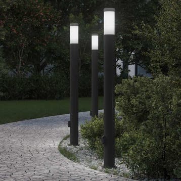 vidaXL Bolderverlichting met stopcontact 3 stuks 110 cm, Verzenden, Nieuw