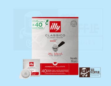 illy Classico ESE Pads 44 mm – 40 stuks | 100% Arabica, Verzenden, Nieuw