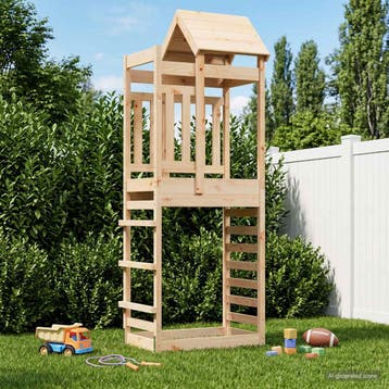vidaXL Speeltoren Bruin 52,5 x 85 x 238 cm Massief, Verzenden, Nieuw