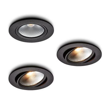 Ledisons LED-inbouwspot Cormo zwart 5W dimbaar, Ophalen of Verzenden, Nieuw