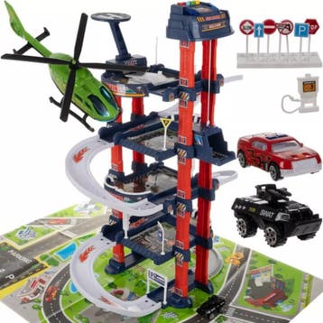 Kruzzel Speelgoedgarage - 4 Verdiepingen - Inclusief Lift..., Ophalen of Verzenden, Nieuw
