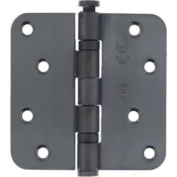 Kogellagerscharnier RVS ronde hoeken 89x89mm PVD antracie..., Ophalen of Verzenden, Nieuw, Rvs, Scharnier