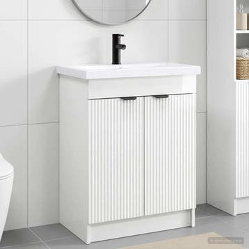 vidaXL Badkamermeubelset Hoogglans Wit 78,5 x 37,5 x 81 cm, Verzenden, Nieuw