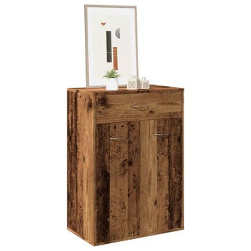vidaXL Schoenenkast 60x35x84 cm bewerkt hout oud houtkleurig, Verzenden, Nieuw
