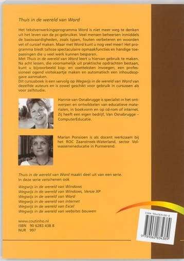 Thuis in de wereld van Word - M. Ponsioen - van der Hulst, Verzenden, Gelezen, M. Ponsioen - van der Hulst