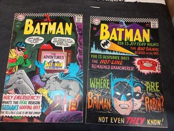 Batman # 183 + # 184 - 2 Comic - Eerste druk - 1966/1967, Nieuw