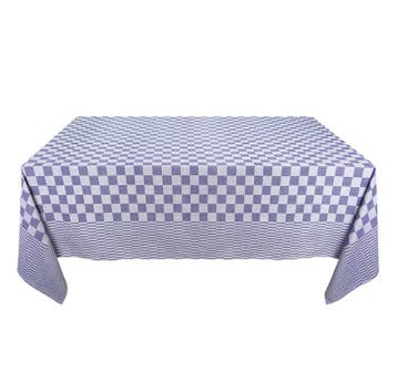 Tafelkleden Blauw en Wit Geblokt 140x240cm 100% Katoen - Tre, Verzenden, Nieuw