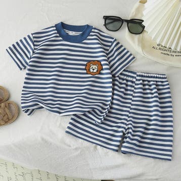 Zomerse Kinderkleding Set: Gestreept T-shirt met Korte Mouw, Verzenden, Nieuw