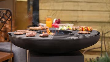 Havana BBQ Grill Plancha Zwart Vuurschaal Fire Pit Staal..., Verzenden, Nieuw