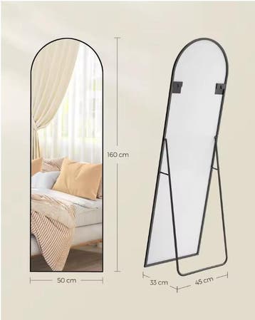Volledige Lengte Spiegel 120×60 cm met Diamantdesign en RGBL, Verzenden, Nieuw