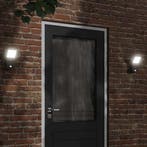 vidaXL Buitenwandlampen 2 st LED met sensors gegoten, Verzenden, Nieuw, Aluminium, Wandlamp