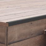 vidaXL Terras hoekplinten 5 st 170 cm HKC zwart, Verzenden, Nieuw