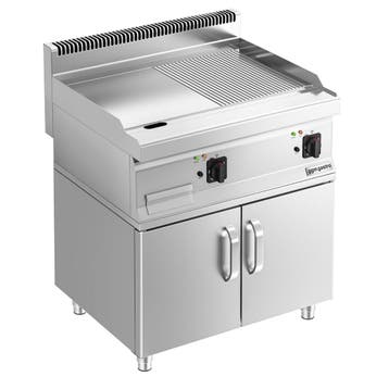 GGM Gastro | Elektrische bakplaat - 9kW - 1/2 glad 1/2 |, Huis en Inrichting, Keuken | Servies, Verzenden, Nieuw, Kop(pen) en/of Schotel(s)
