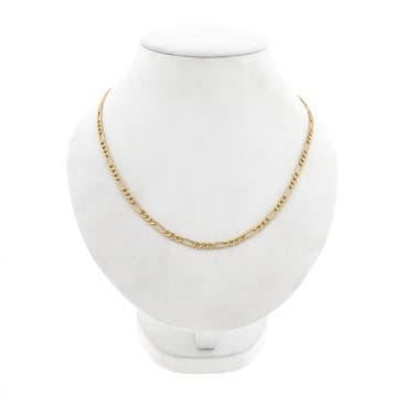 Gouden Figaro schakelketting, Ophalen of Verzenden, Gebruikt, Goud, Goud